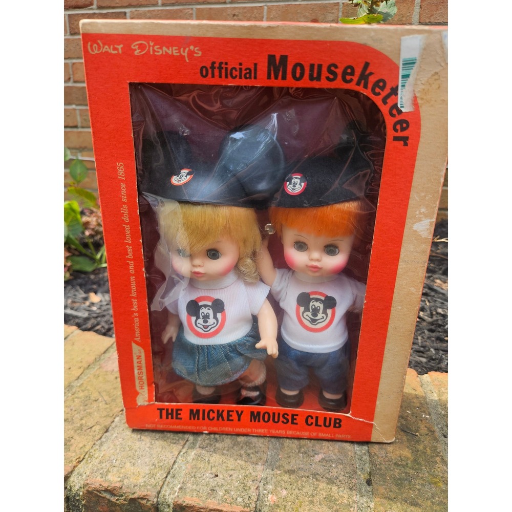 Rare Vintage 1960s Horsman Disney Mouseketeer Boy & Girl Dolls In Original Box